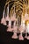 1970s Meryl Streep, Pink Murano Pendant Flowers Chandelier For Sale - Image 11 of 11