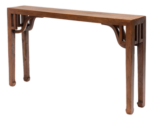 Chinese Keyhole Spandrel Console Table, C. 1875