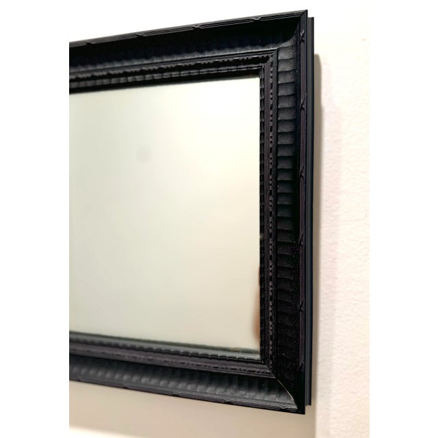 Rustic European Small Ebonized Wood Mirror -Ready to Hang For Sale - Image 3 of 11