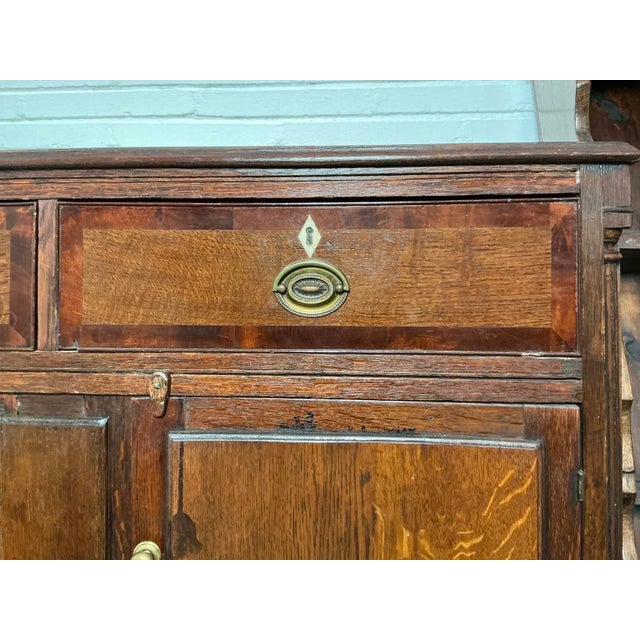 Antique English Oak Welsh Dresser Cupboard Storage Cabinet For Sale - Image 13 of 18