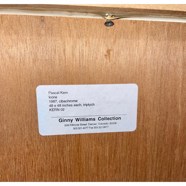 Pascal Kern, Large French Conceptual Sculpture Photograph Triptych Copper Frame Pascal Kern, 1987 For Sale - Image 10 of 13