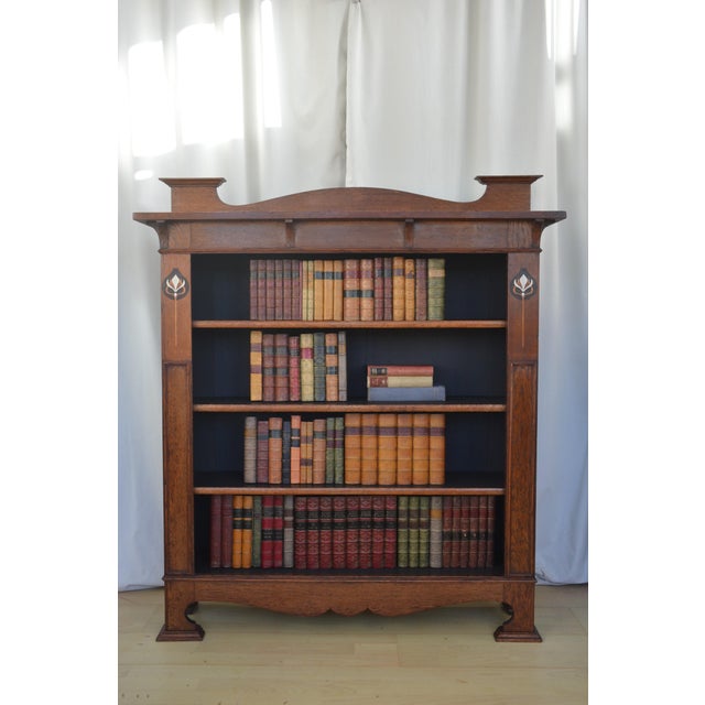 Arts and Crafts Oak Open Bookcase, 1900s For Sale - Image 18 of 18