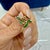 Gold Vintage 14k Yellow Gold Diamond Ruby Green Enamel Hummingbird Drop Pendant For Sale - Image 8 of 8