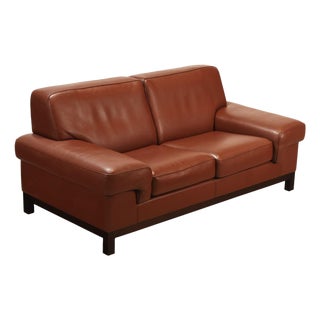 Formenti Italian Leather Loveseat For Sale