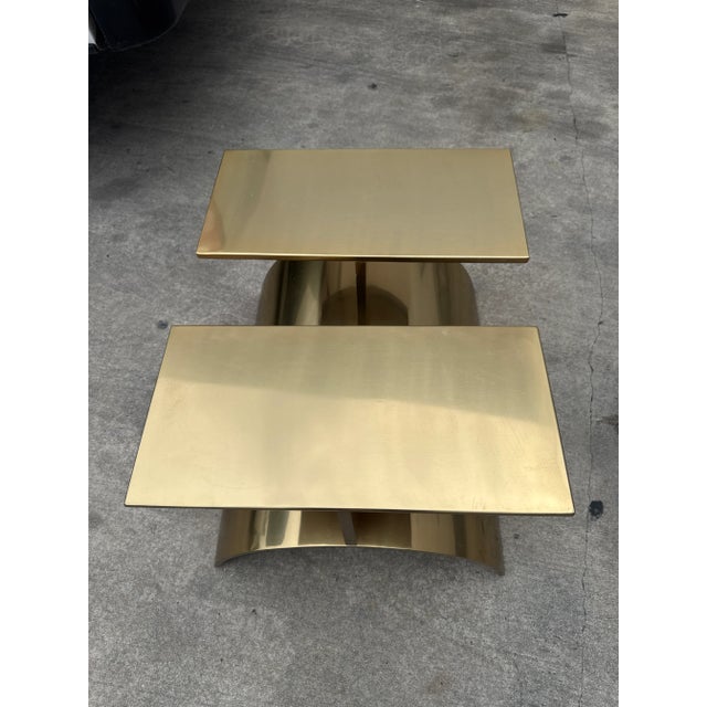 Vintage Post Modern Cb2 Side Tables by Kaiser Newman - A Pair For Sale - Image 12 of 15