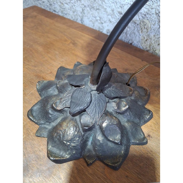 Metal 20th Century Art Nouveau Desk Lamp by Cara Merot, 1890s For Sale - Image 7 of 11