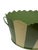 Vintage Scalloped Green and White Striped Urn For Sale - Image 10 of 12