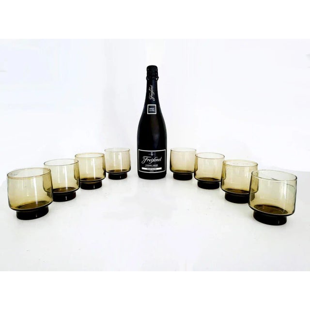 1970s 1970s Libbey Glass Tawny Accent Old Fashioned Lowball Tumblers, Set of 8 For Sale - Image 5 of 8