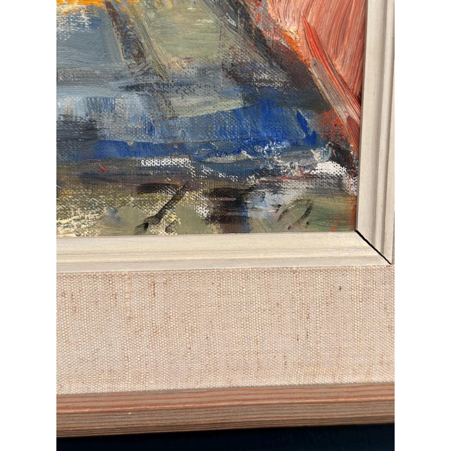 Abstract Harbour Motif, 1950s, Oil on Canvas, Framed For Sale - Image 14 of 16