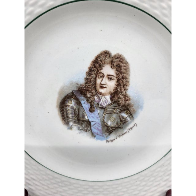 Saint Amand Earthenware Plates King Queens Favorites of France, Set of 12 For Sale - Image 5 of 15