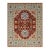 8x10 Talia Traditional Red Rust Bold Star Geometric Hand Knotted Wool Carpet Rug For Sale