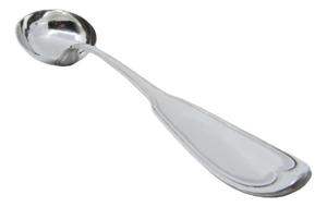 Silver Soup Ladle with Grooves