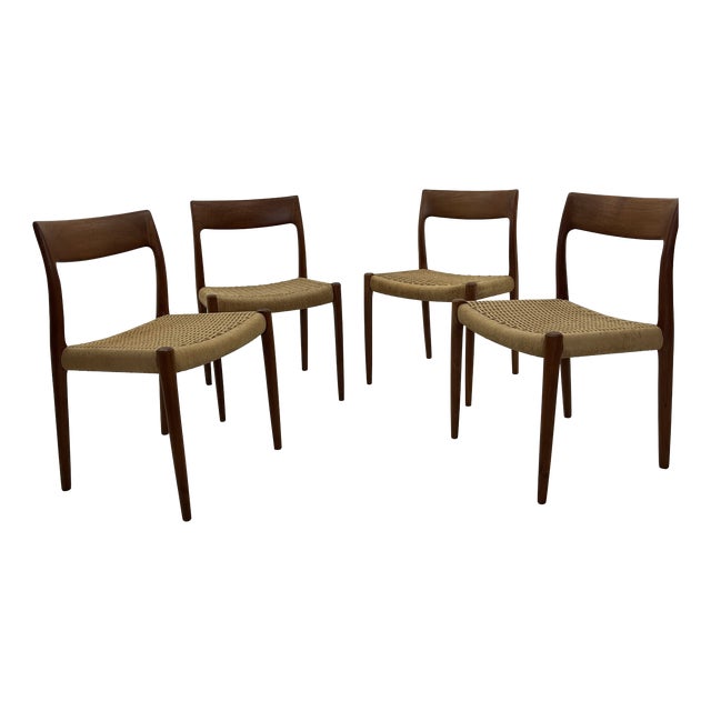 Vintage Danish Chairs by Niels Møller for J. L. Møllers, 1960s, Set of 4 For Sale