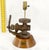 Queen Elisabeth Ships Valve Walnut Base Table Lamp Conversion