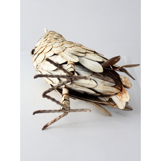 Mid-Century Brutalist Metal Owl Sculpture For Sale - Image 13 of 15