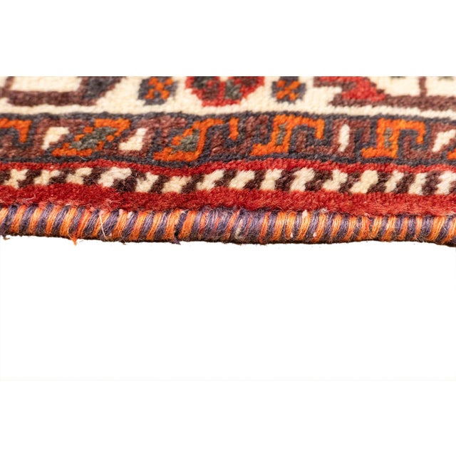 Vintage Hand-Knotted Persian Qashqai Rug 3'8" X 4'9" For Sale - Image 9 of 18