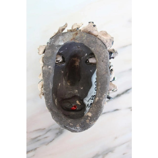 Mid-Century Modern Vintage Demon Face, Studio Pottery, Glazed Earthenware For Sale - Image 11 of 13