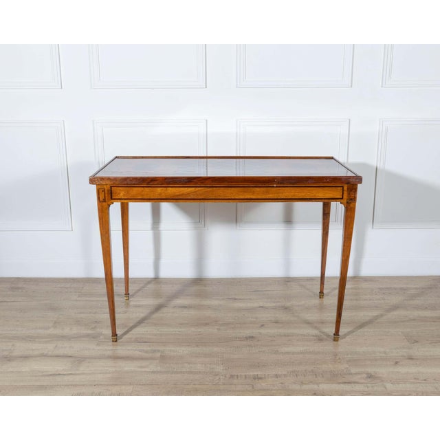 Late 18th-Century Tric Trac Games Table in Varnished Marquetry For Sale - Image 12 of 13