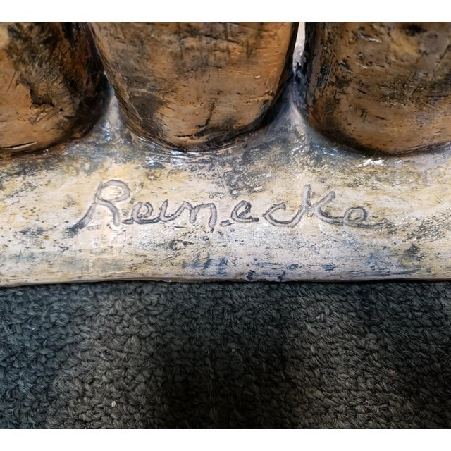 Mid 20th Century Mid 20th Century Abstract Figural Group Clay Sculpture Signed Reinecke (Gladys) New Orleans For Sale - Image 5 of 7