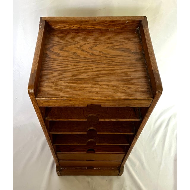 Early 1900s Oak Letter File Cabinet For Sale - Image 4 of 13