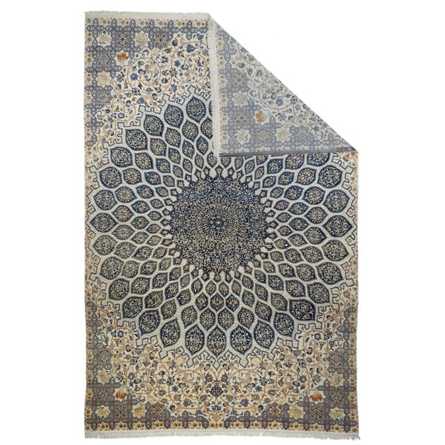 19th Century Vintage Isfahan Rug 7'4'' x 11'4'' For Sale - Image 5 of 12