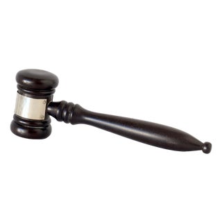1920s Ebony Ceremonial Gavel With 'C B D' Monogram For Sale