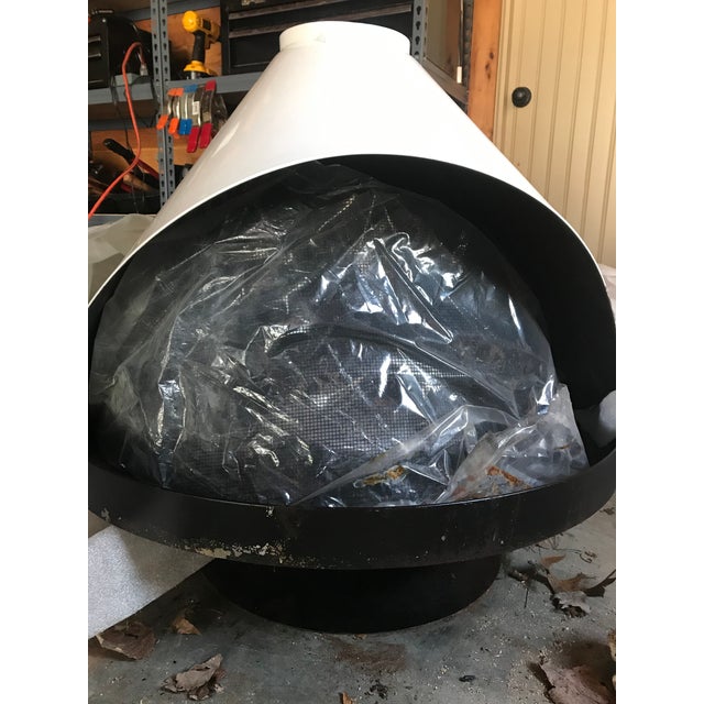 DWR MidCentury White Malm Fireplace Chairish