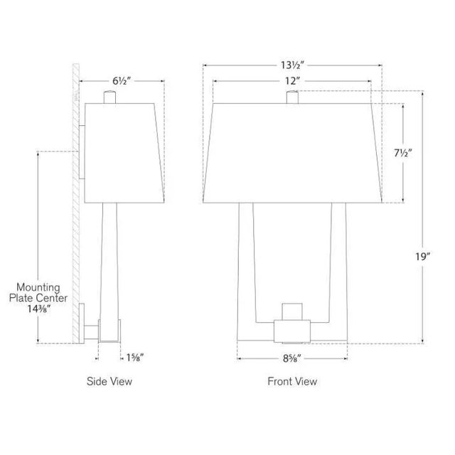 Modern Chapman & Myers for Visual Comfort Signature Edwin Double Arm Sconce in Crystal & Polished Nickel with Silk Shade For Sale - Image 3 of 3