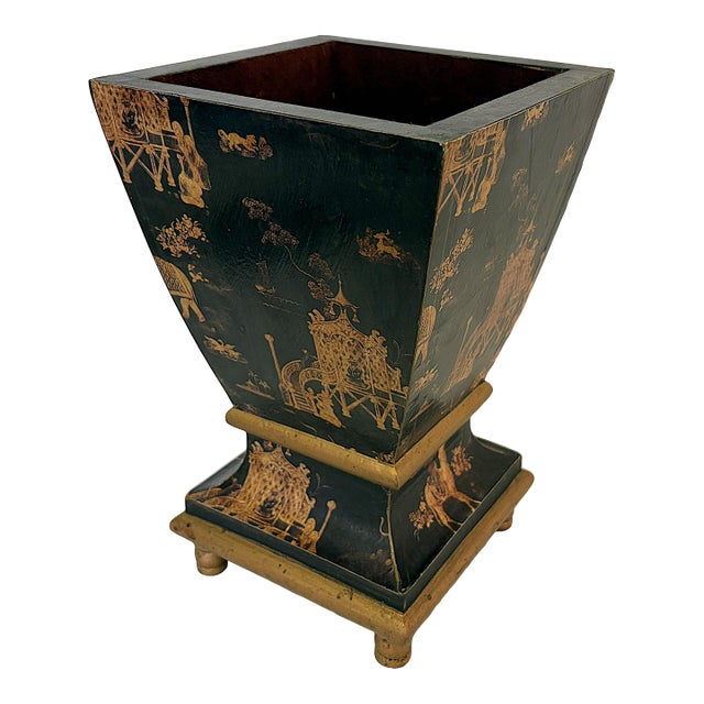 Vintage Chinoiserie Cache Pot For Sale