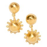 Double Pinwheel Drop Earring, (Small) For Sale