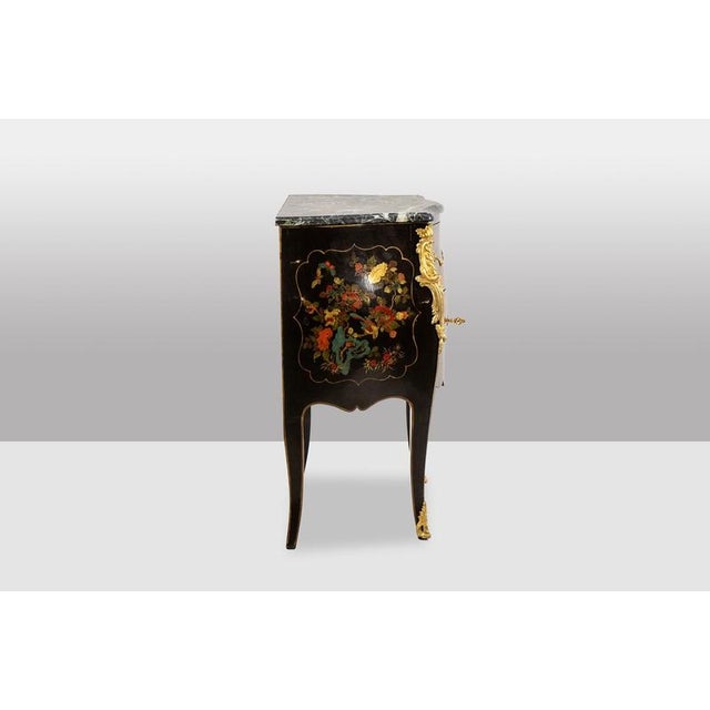 Louis XV-Style Lacquered Chest of Drawers, 1950s For Sale - Image 4 of 18