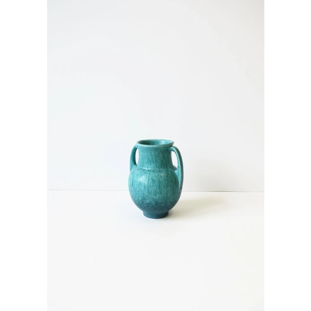 Modern Turquoise Blue Pottery Vase, Circa Early 20th Century For Sale - Image 12 of 13