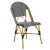 Modern Perry Indoor-Outdoor French Bistro Stacking Side Chair in Black & White & Light Brown - a Pair For Sale - Image 3 of 8