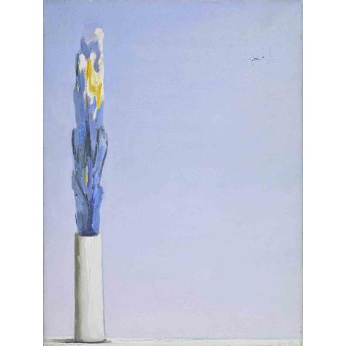 Gino Guida, Iris, 1980s, Oil Painting on Canvas For Sale - Image 4 of 4
