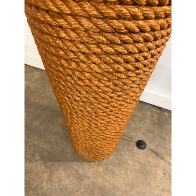 Brown 1990s Monumental Sculptural Rope Floor Lamp by Fusion Specialties For Sale - Image 8 of 17
