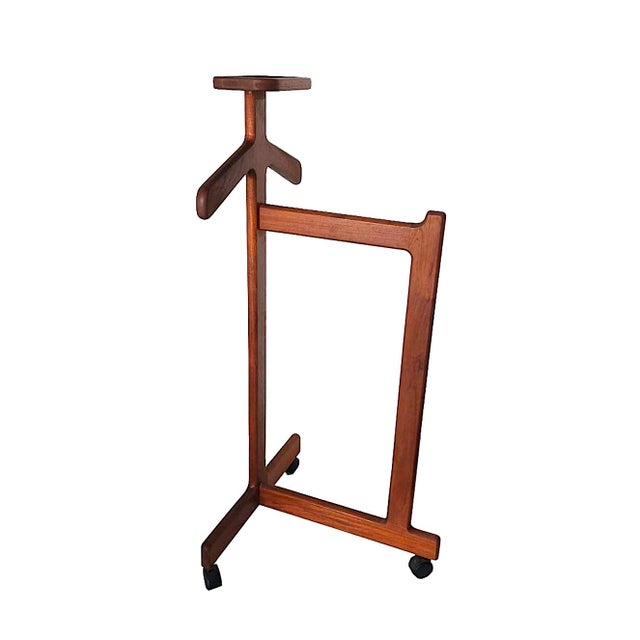 1970s Mid 20th Century Danish Teak Wood Valet by Bornholm Møbelfabrik, Denmark For Sale - Image 5 of 11