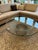 Mid-Century Modern 1960s 42 Inch Round Coffee Table With Nickel Base Attributed Knoll Platner For Sale - Image 3 of 7