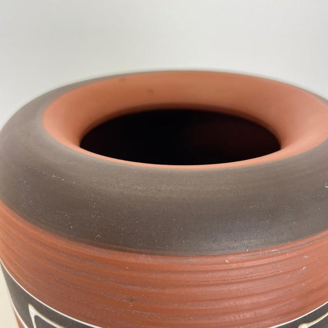 Zig Zag Fat Lava Ceramic Vases from Ilkra Ceramics, 1950s For Sale - Image 13 of 18