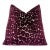 Aubergine Leopard 20x20 Velvet Throw Pillow With Feather Down Insert For Sale