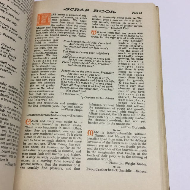 Black 1923 Elbert Hubbard's Scrap Book For Sale - Image 8 of 11