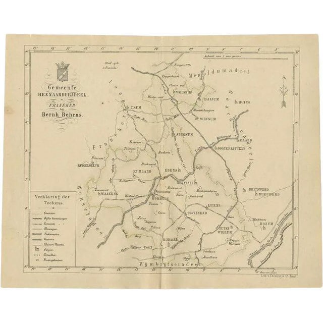 Antique Map of the Hesse Region of Germany by Blaeu, 1665 For Sale