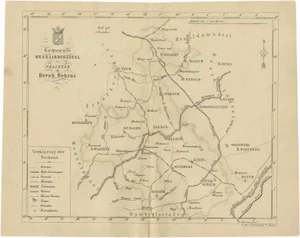 Antique Map of the Hesse Region of Germany by Blaeu, 1665