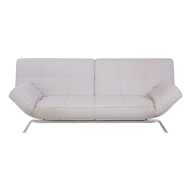 Light Grey Fabric Smala Three-Seater Sofa from Ligne Roset with Manual Sleeping Function For Sale