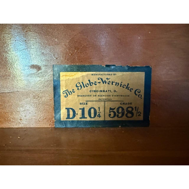 Mid-Century Modern Mid 20th Century Mahogany Globe-Wernicke Bookcase From the Ideal Line For Sale - Image 3 of 6