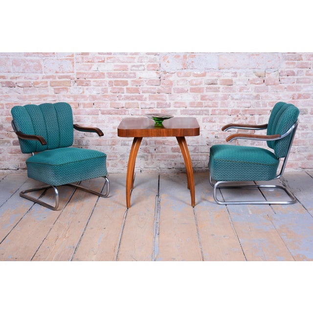 Set of Bauhaus Armchairs in Beech by O. Zoufalý, 1930s For Sale - Image 14 of 16