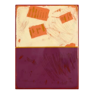 The Window 376 - Original Minimalist Mixed Media Acrylic and Resin Painting on Wood Panel by Ricky Hunt For Sale