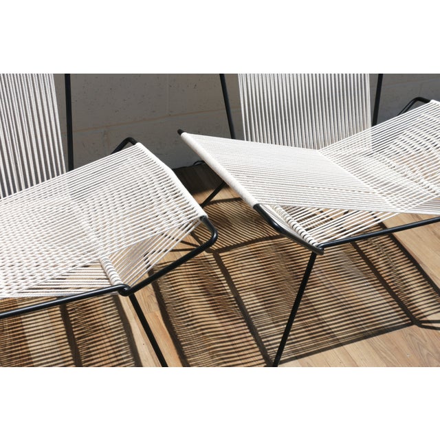 Vintage Pair of Iron and Rope Lounge Chairs | Mid Century Modern Sculptural Accent Chairs For Sale - Image 16 of 18
