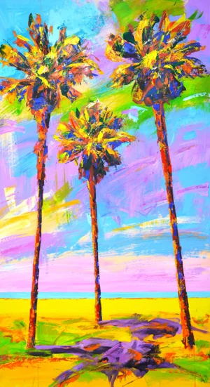 Palm Trees 33. Original Contemporary Painting by Iryna Kastsova