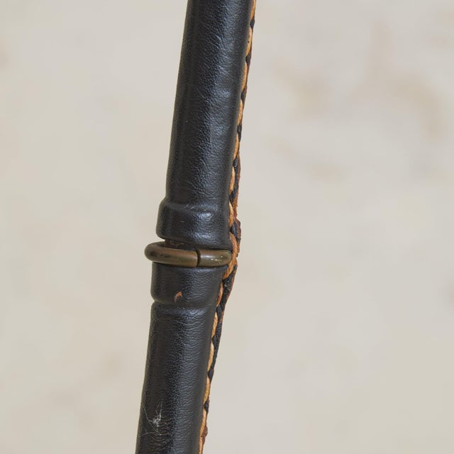 French Leather + Brass Valet by Jacques Adnet, 1950s For Sale - Image 10 of 11