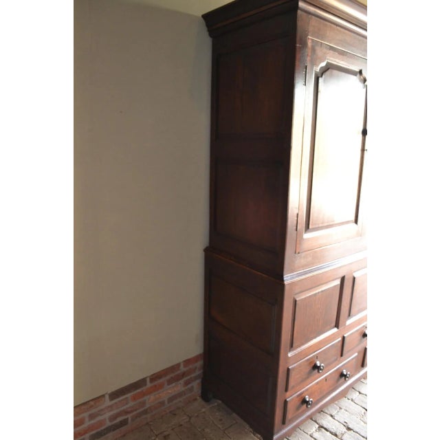 Antique English Oak Cabinet, 18th-Century For Sale - Image 4 of 7